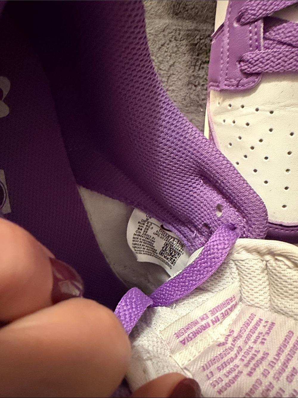 Nike Women’s Low-Top Sneakers — Purple & Cream - Picture 4 of 9